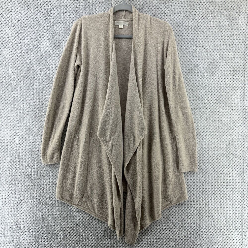 Barefoot Dreams Bamboo Chic Lite Cardigan Women S/M Oatmeal Open Front Cozy Chic